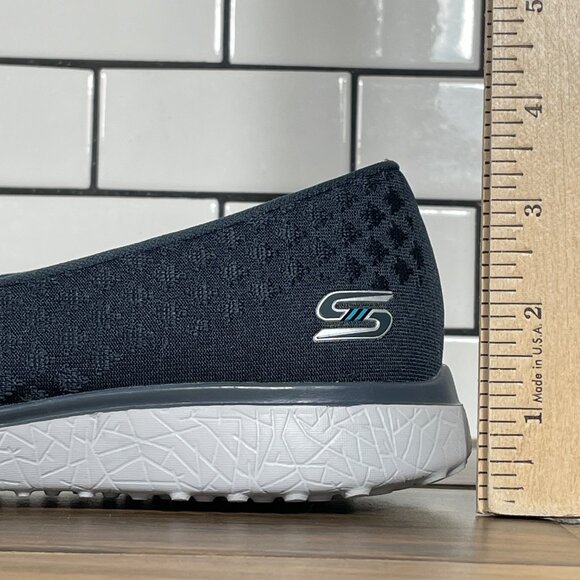 Skechers Microburst One Up Womens Size 8.5 Shoes Charcoal Comfort Slip On - Picture 9 of 12